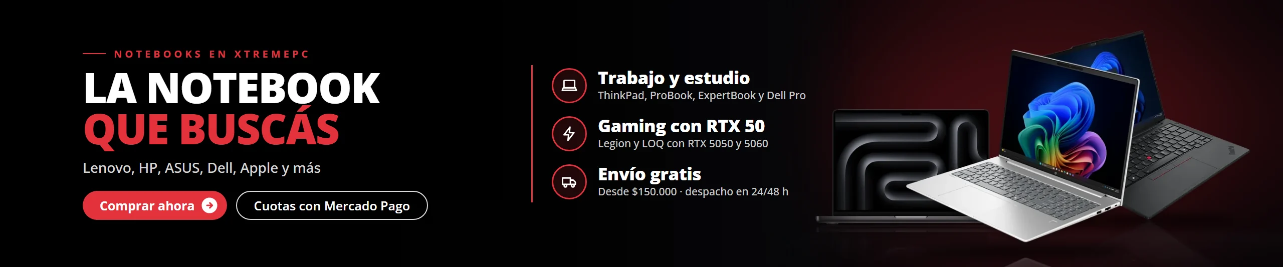 Notebooks Lenovo, HP, ASUS, Dell y Apple en Jazz Pc