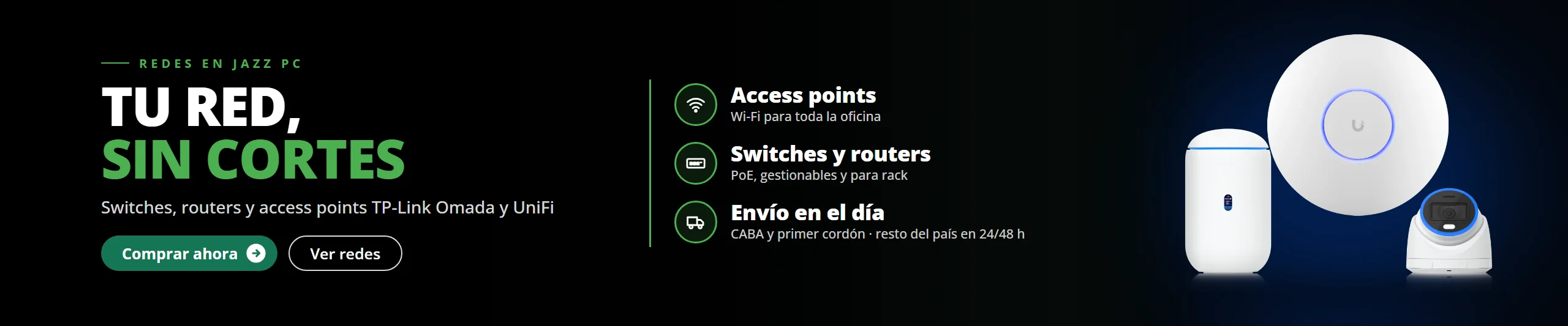 Redes para oficinas: switches, routers y access points TP-Link Omada y Ubiquiti UniFi