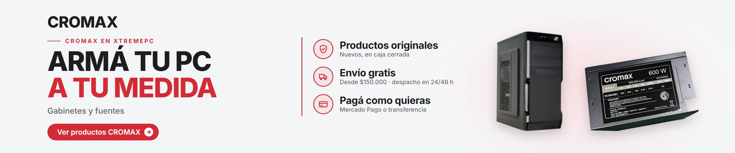 CROMAX en Jazz Pc: Gabinetes y fuentes