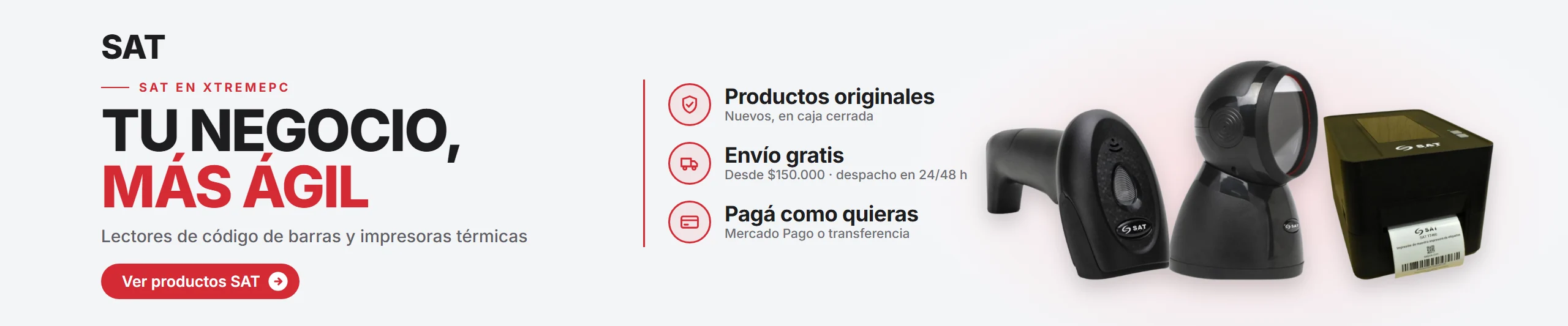 SAT en Jazz Pc: Lectores de código de barras y impresoras térmicas
