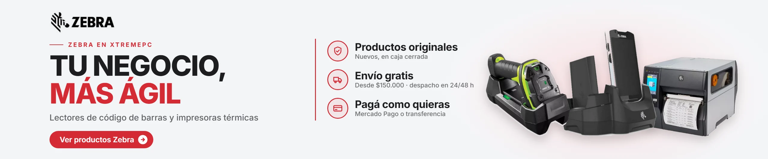 Zebra en Jazz Pc: Lectores de código de barras y impresoras térmicas