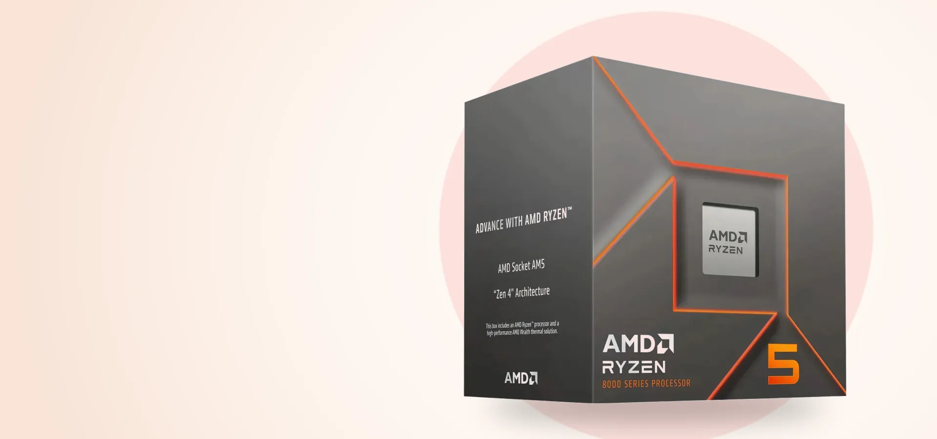 Procesador AMD Ryzen 5 8400F en su caja