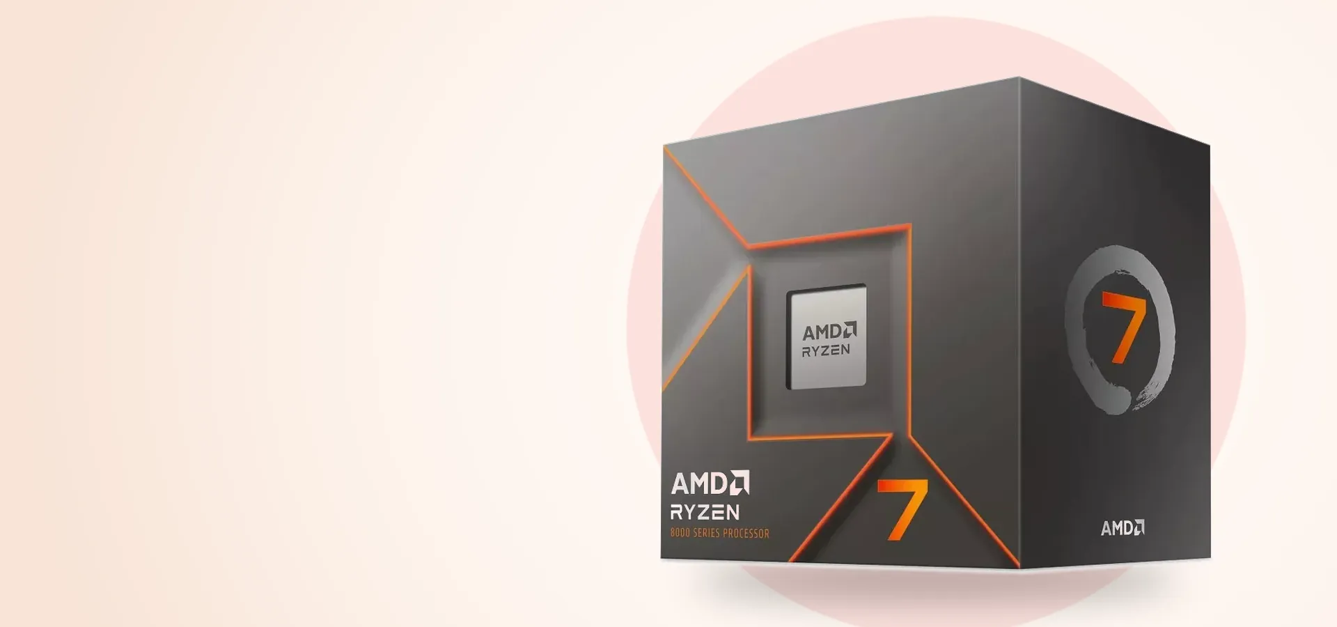 Procesador AMD Ryzen 7 8700F en su caja