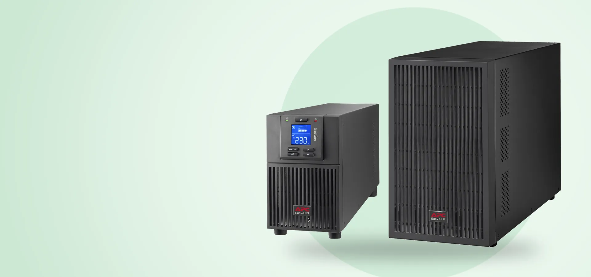 UPS APC Easy UPS SRV de 3000 VA en torre, con su paquete de baterías externo