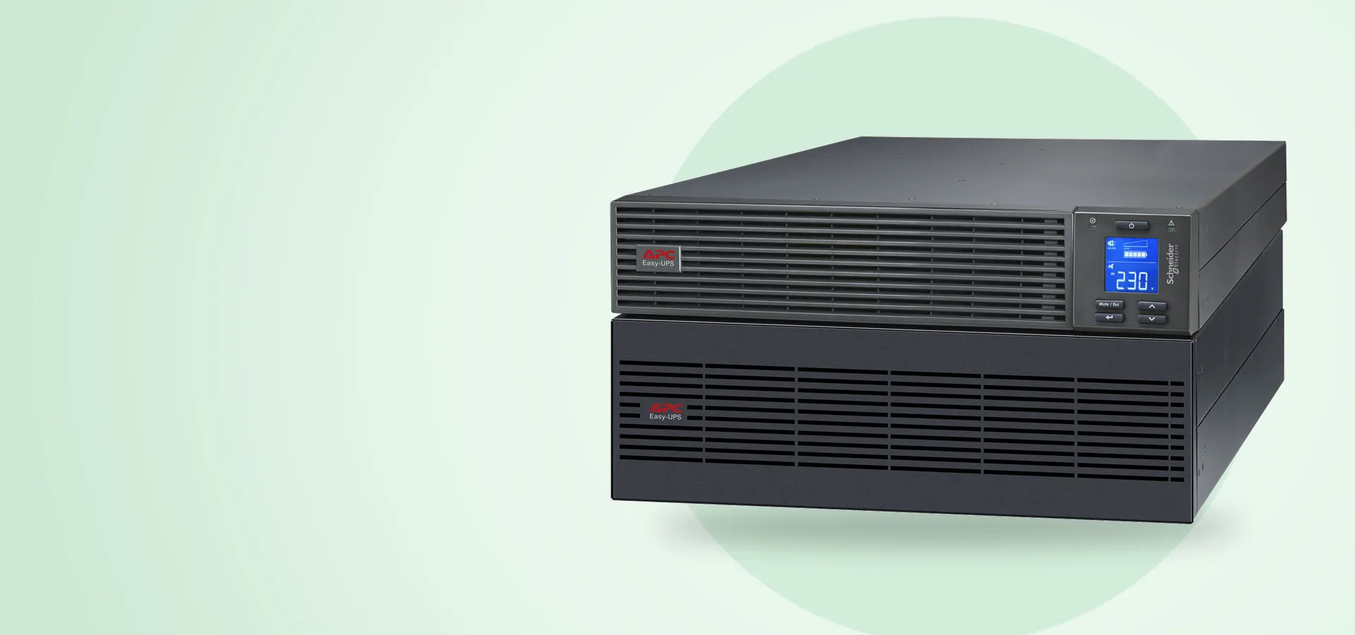 UPS APC Easy UPS SRV de 6 kVA para rack de 5U, con su paquete de baterías externo