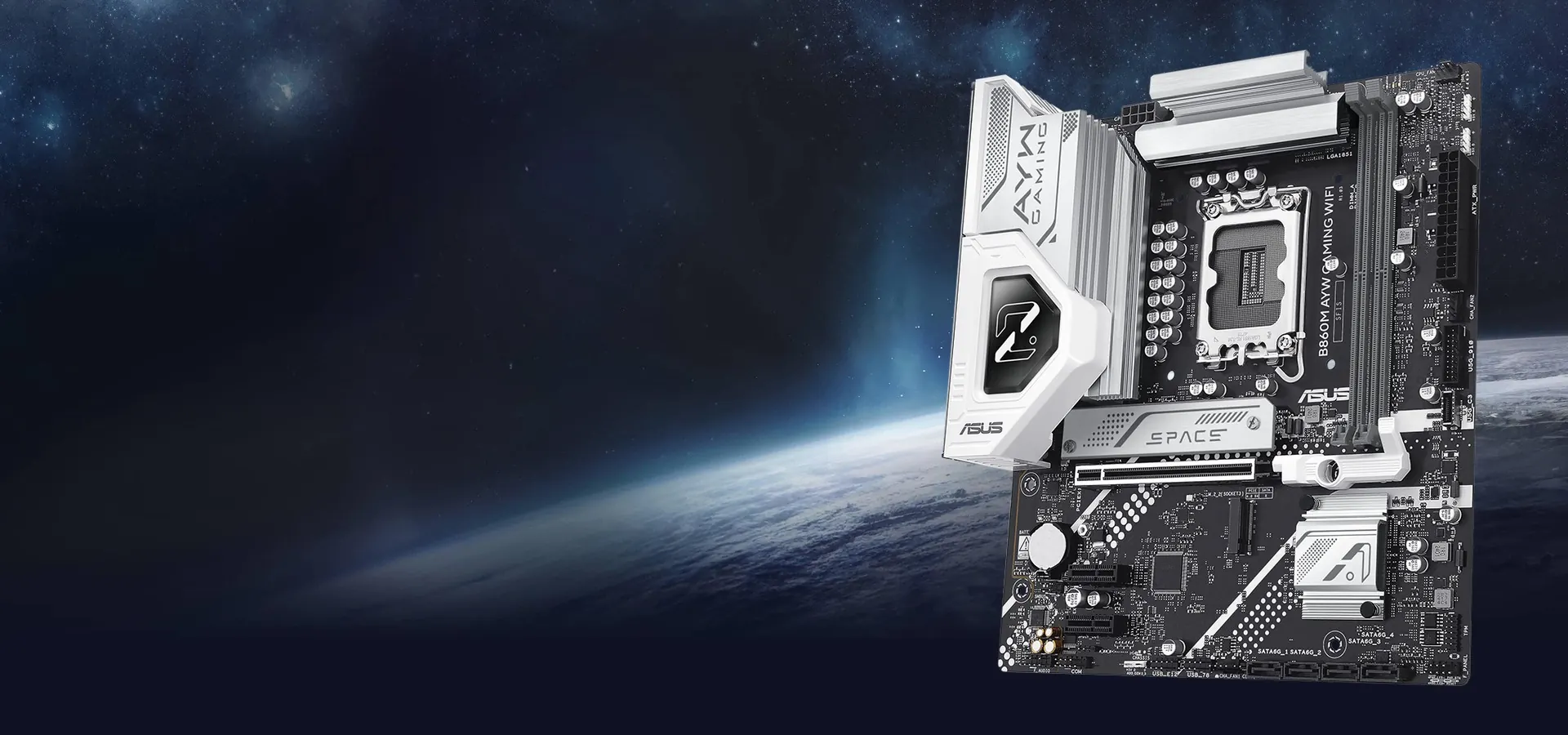 Motherboard ASUS B860M AYW GAMING WIFI blanca