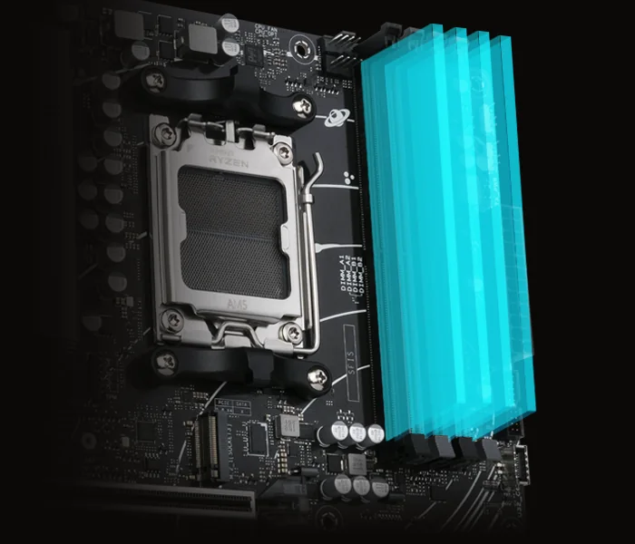 Ranuras de memoria DDR5 de la Prime B650M-A II