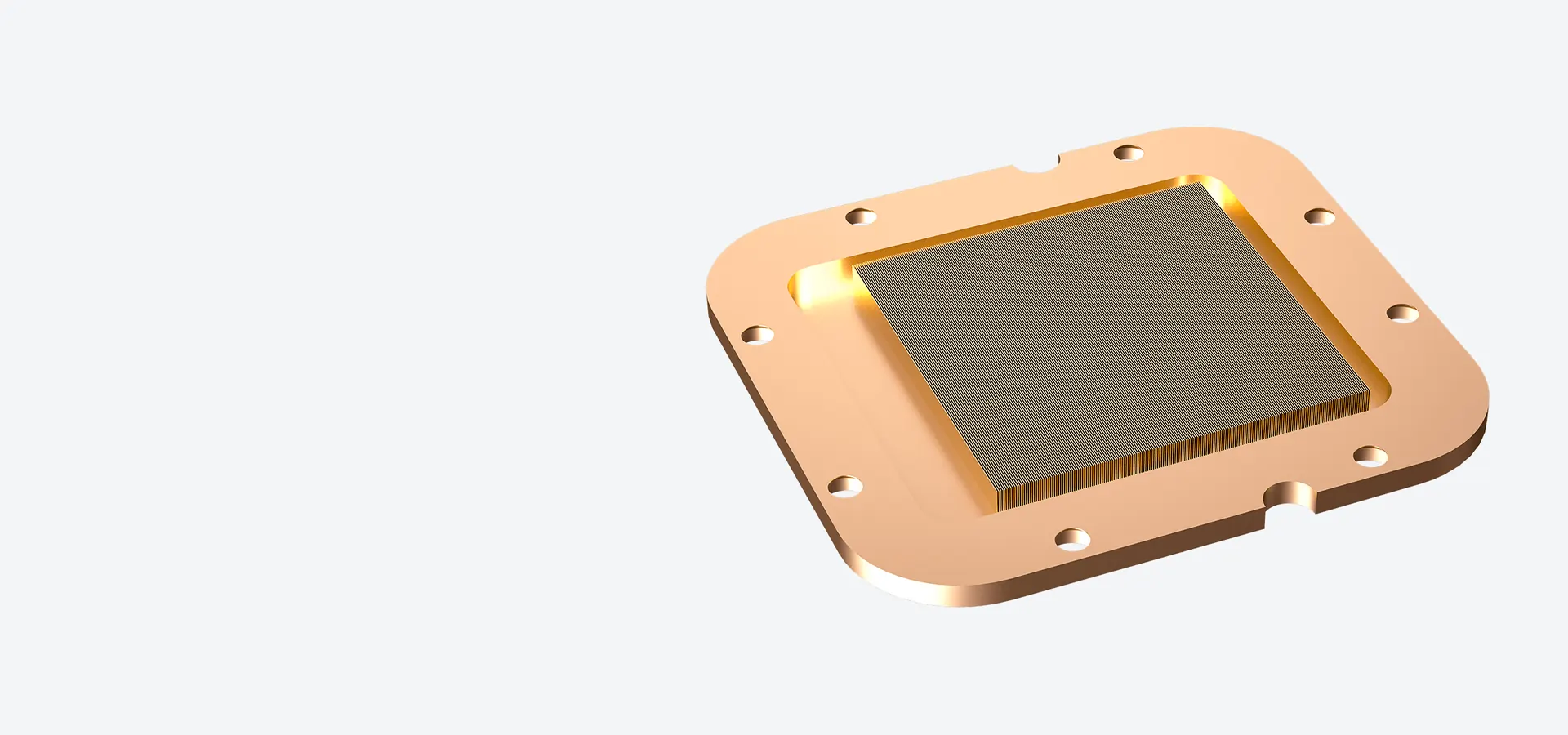 Placa de cobre con microcanales