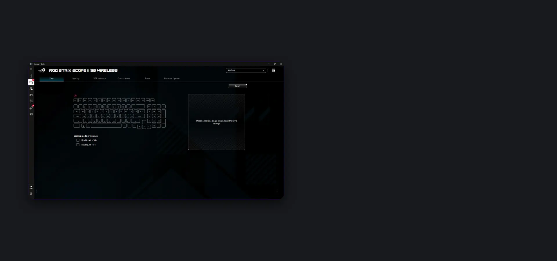 Controlalo con Armoury Crate
