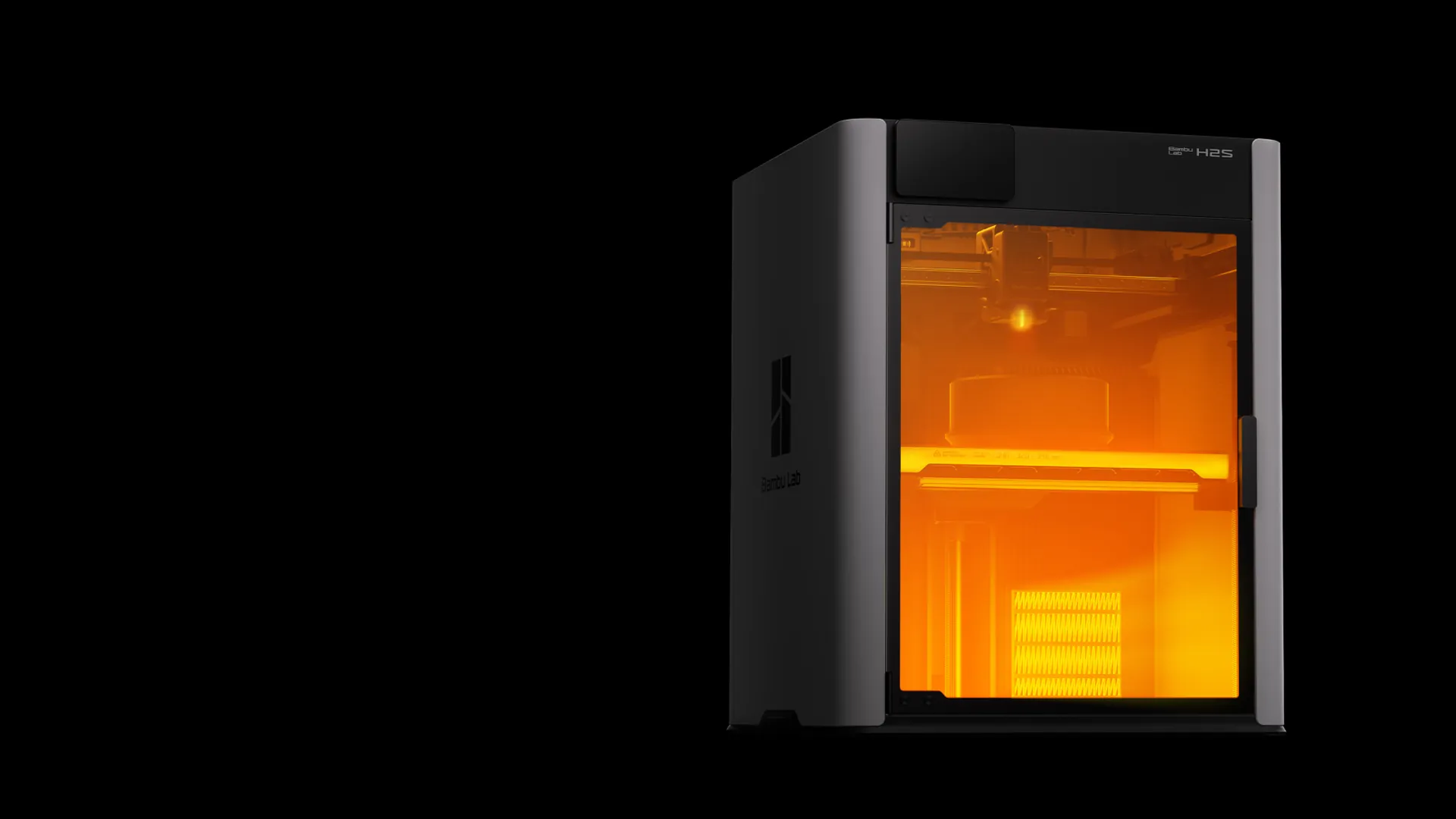 Impresora 3D Bambu Lab H2S con la cámara calefaccionada encendida