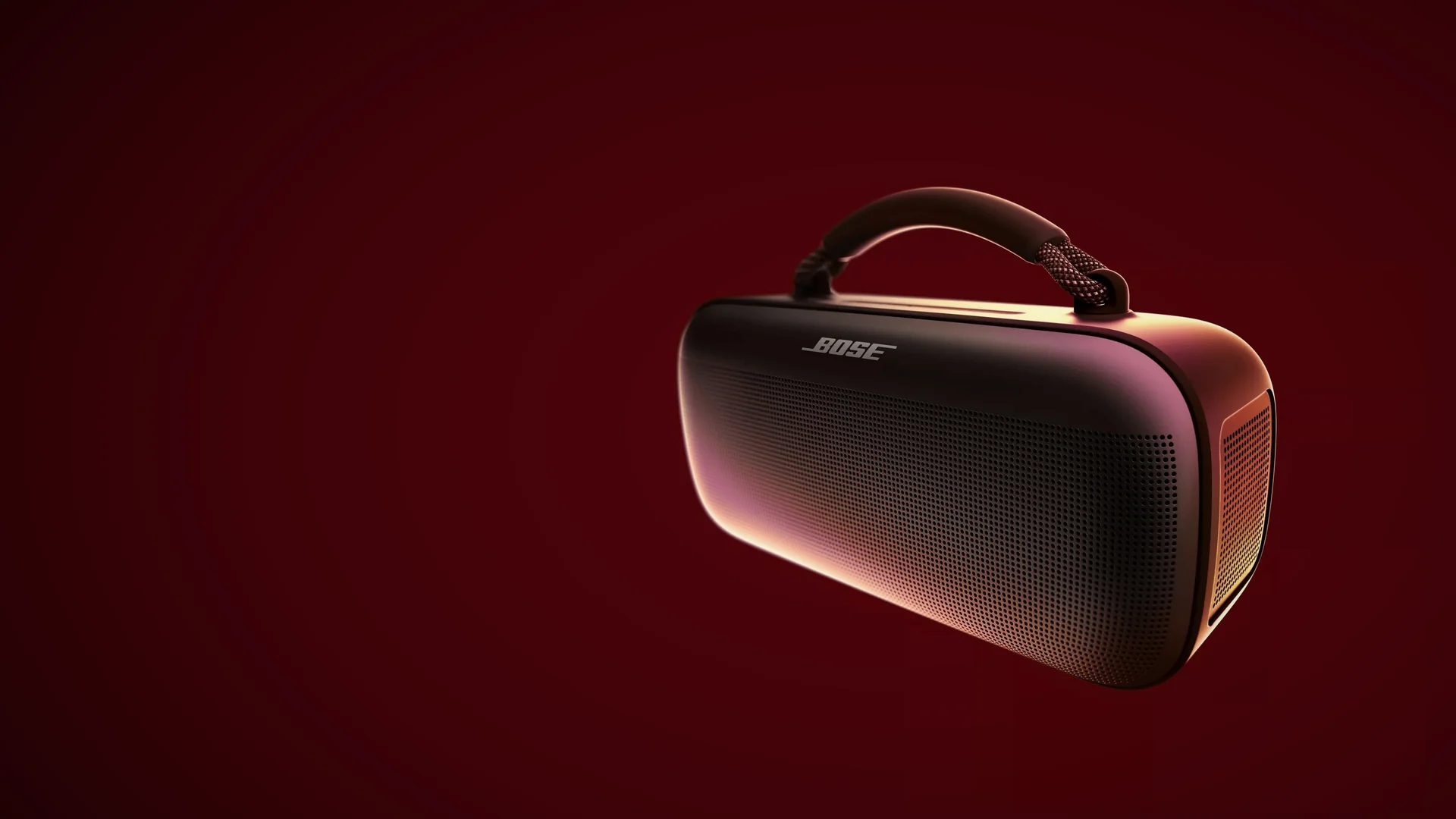 Parlante Bose SoundLink Max negro con su manija de soga