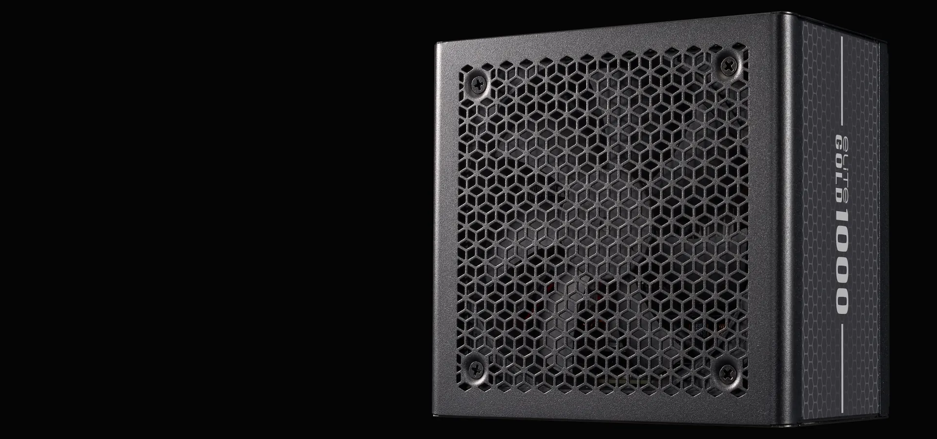 Fuente Cooler Master Elite Gold 1000 W negra full modular con rejilla en panal