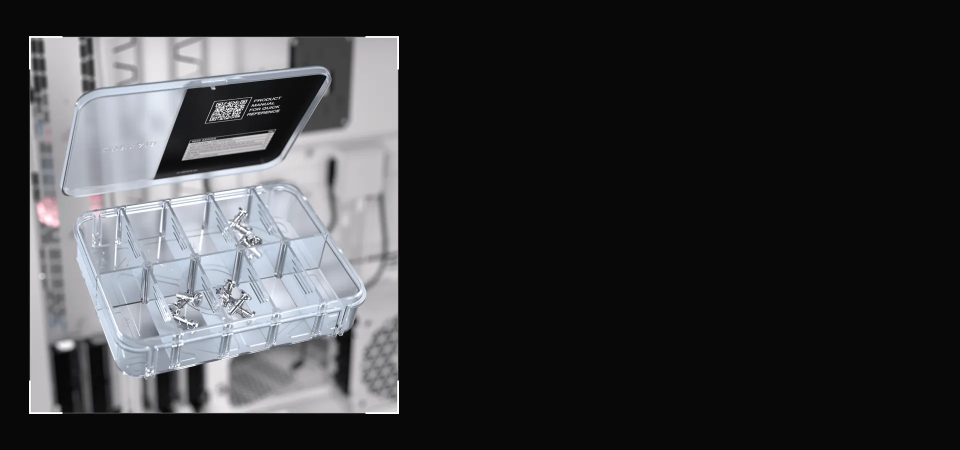Caja de tornillos reutilizable