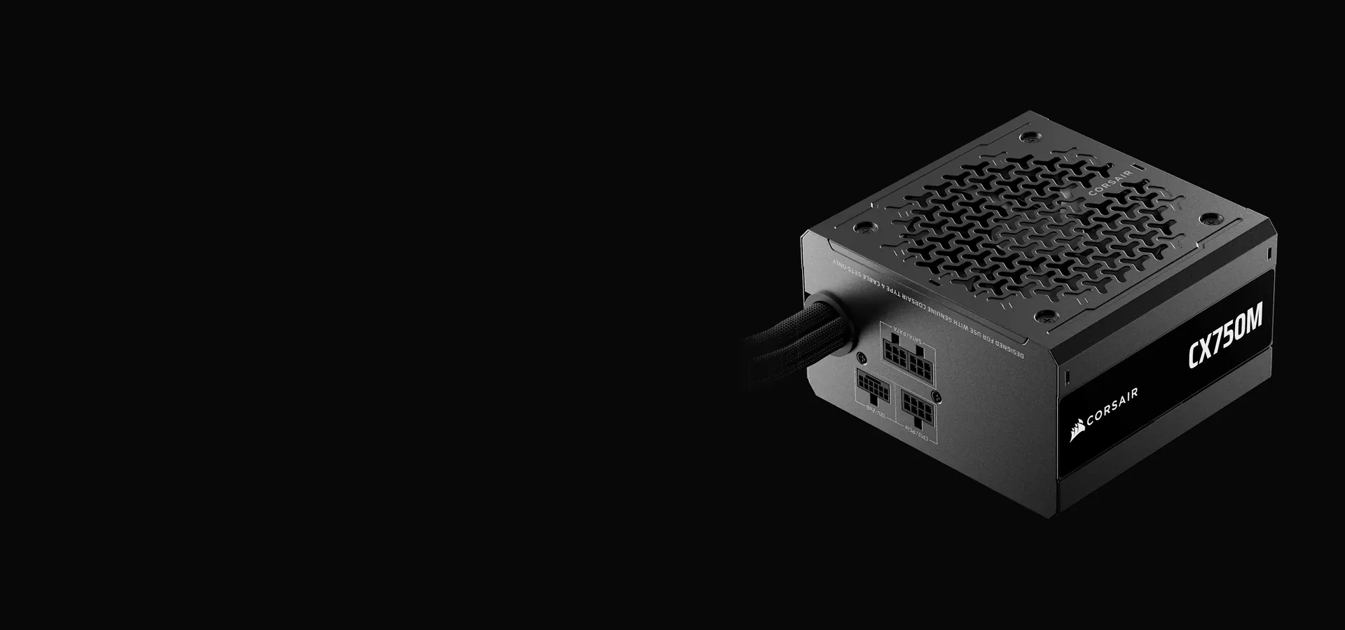 Fuente de alimentación Corsair CX750M negra semimodular