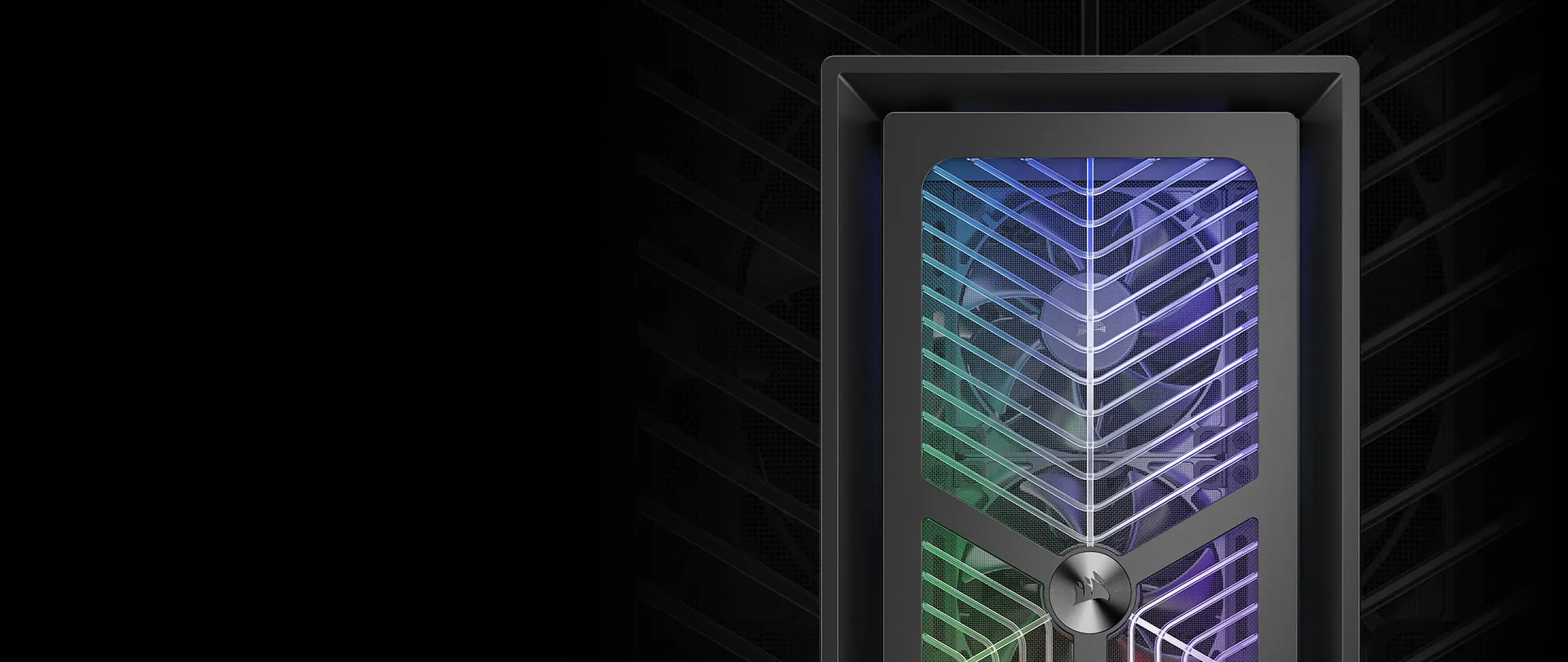 Panel frontal RGB para un gran flujo de aire