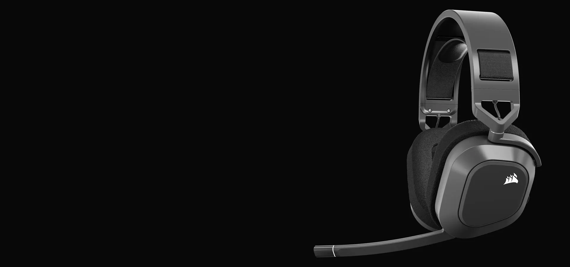 Auricular inalámbrico Corsair HS80 MAX WIRELESS gris acero con micrófono