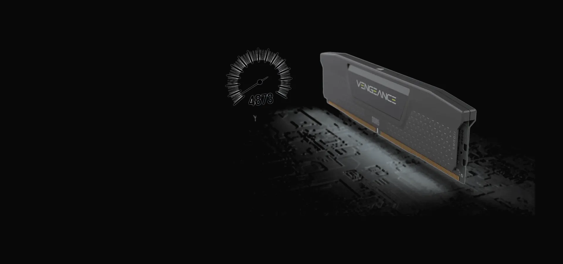 Módulo de memoria Corsair VENGEANCE DDR5 gris con disipador de aluminio