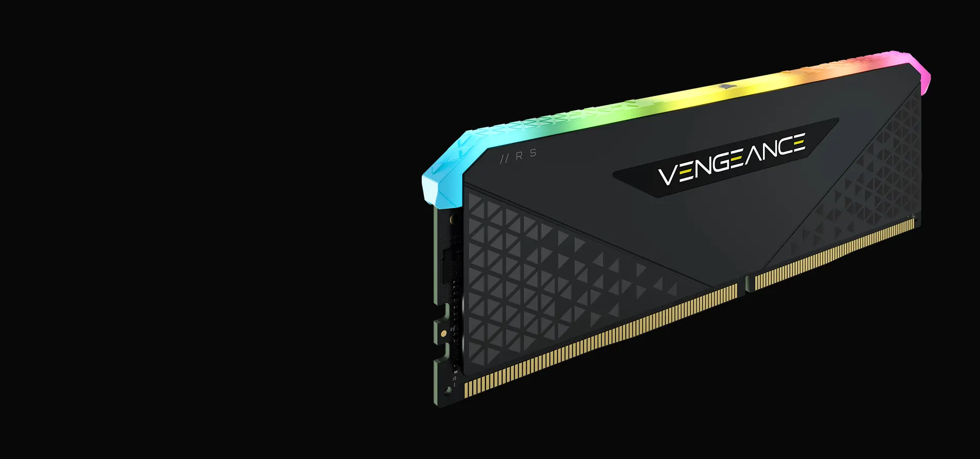 Módulo de memoria Corsair VENGEANCE RGB RS DDR4 negro con barra de luz RGB