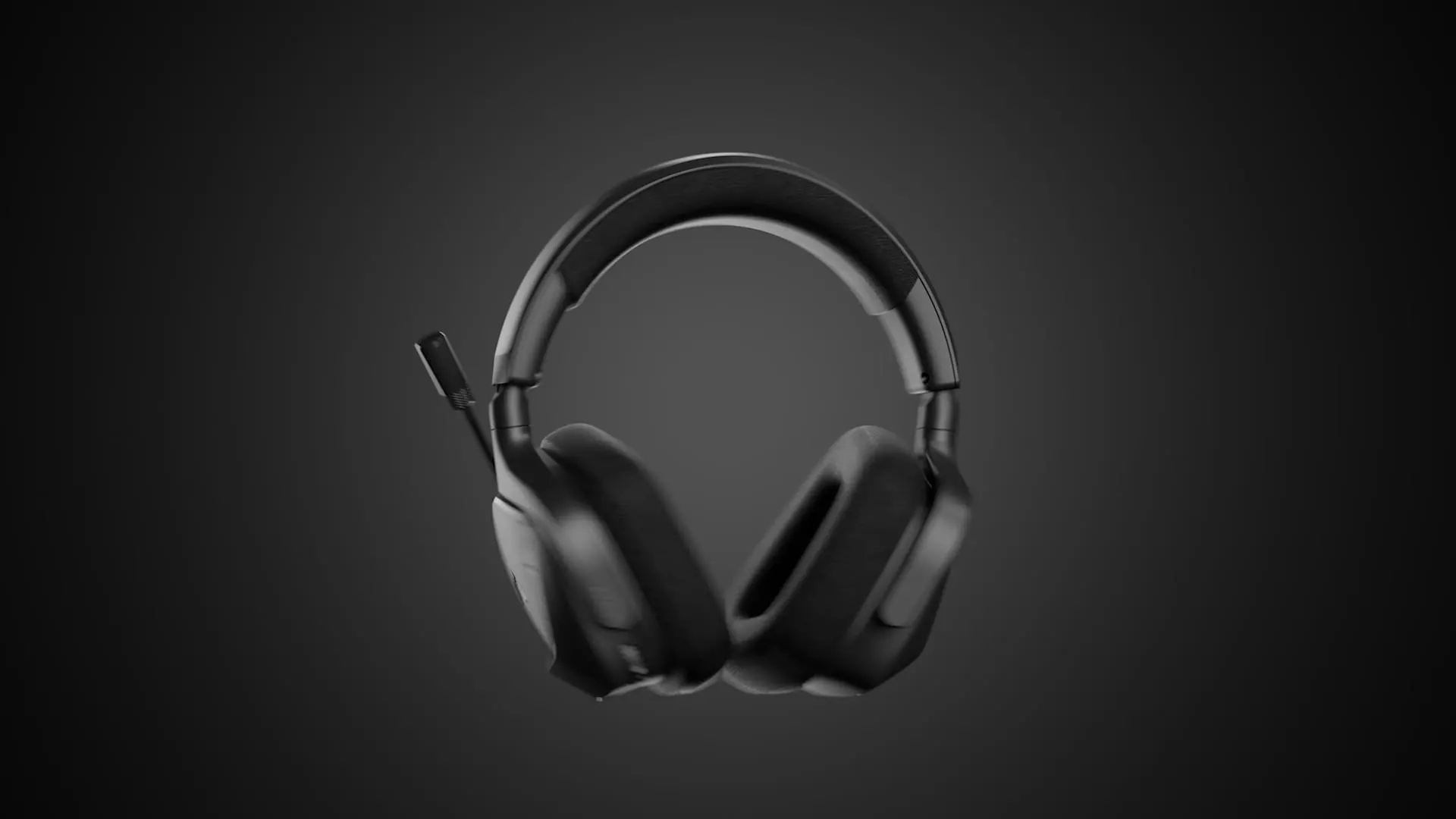 Auricular gamer Corsair VOID Wireless V2 carbón flotando sobre fondo gris oscuro