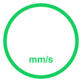 Hasta 600 mm/s