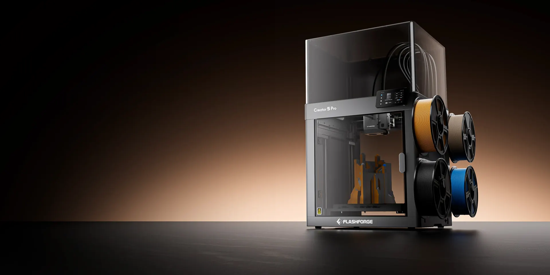 Impresora 3D Flashforge Creator 5 Pro de 4 cabezales con cabina cerrada