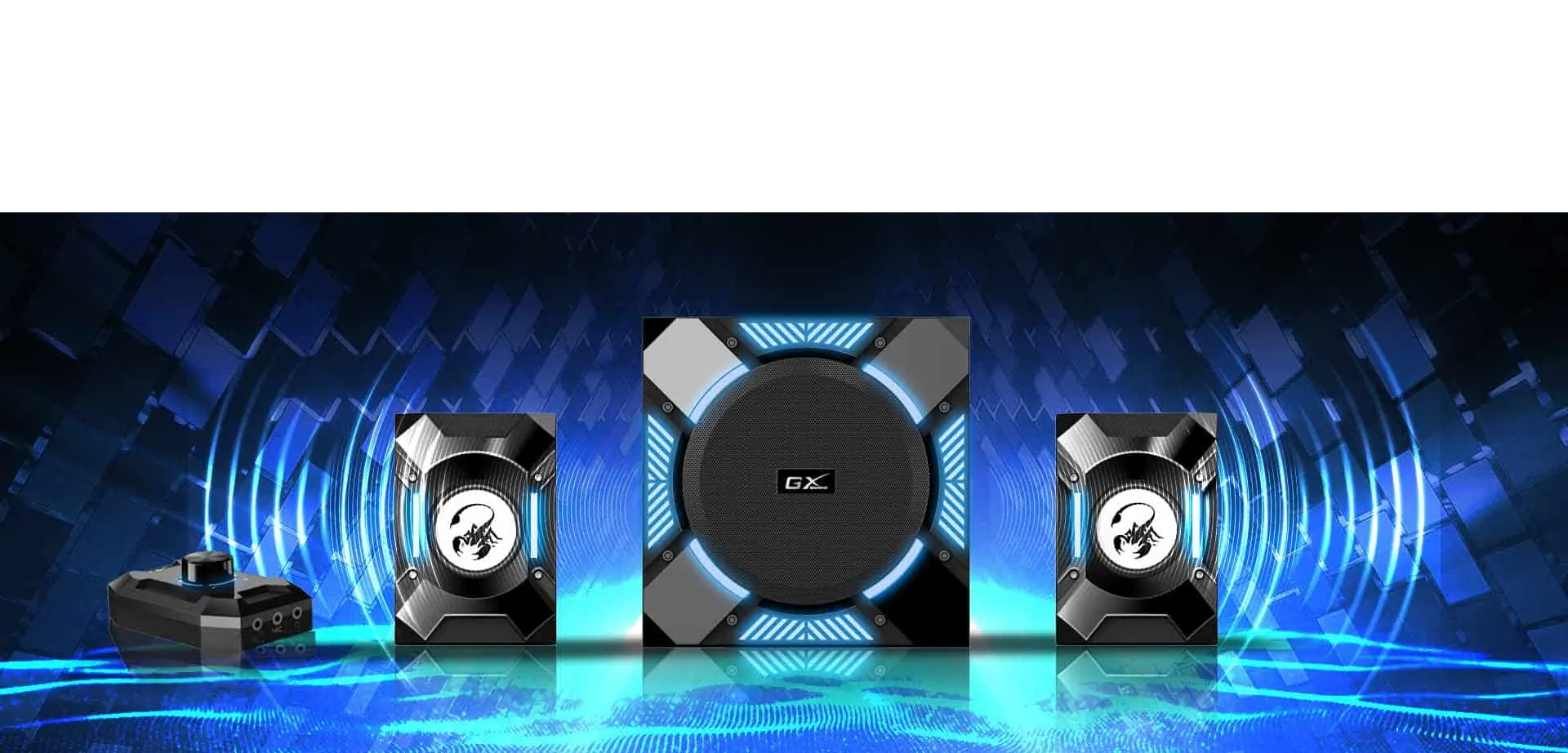 Luces azules con tu música