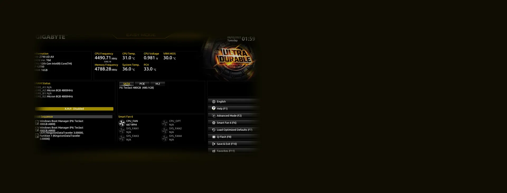 UEFI BIOS fácil de usar