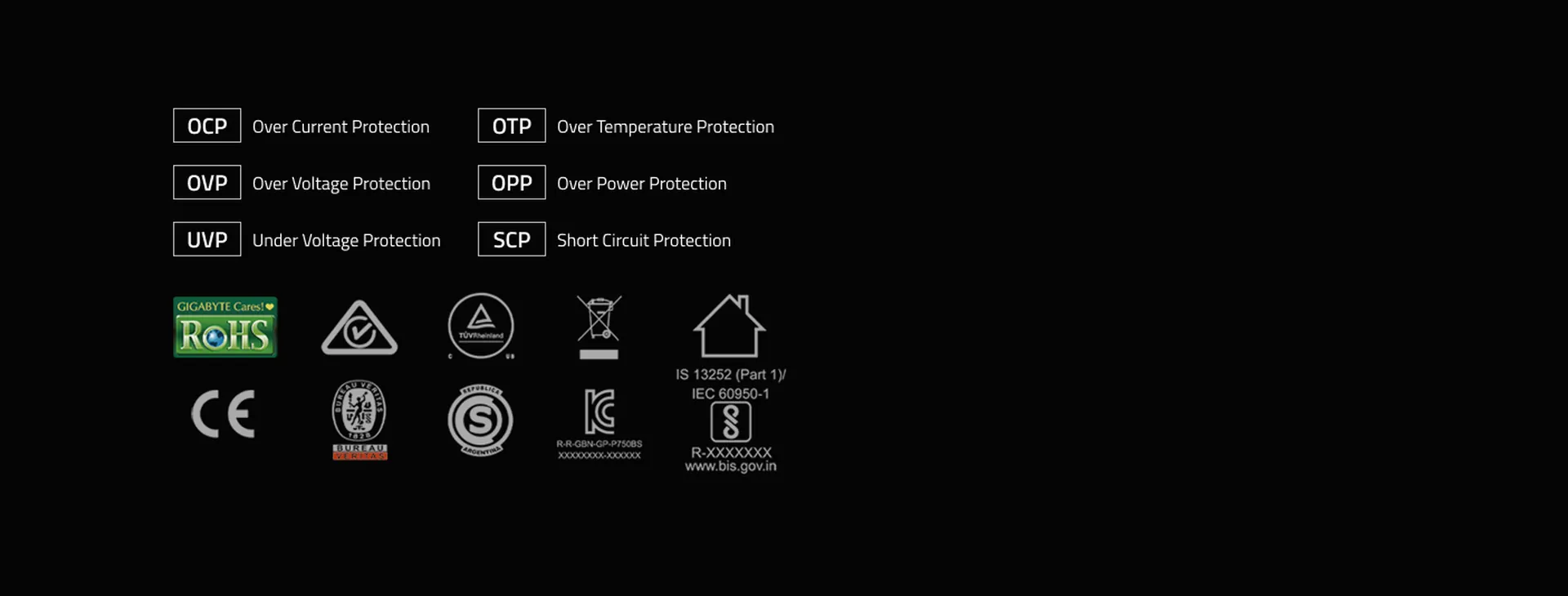 Protecciones y certificaciones