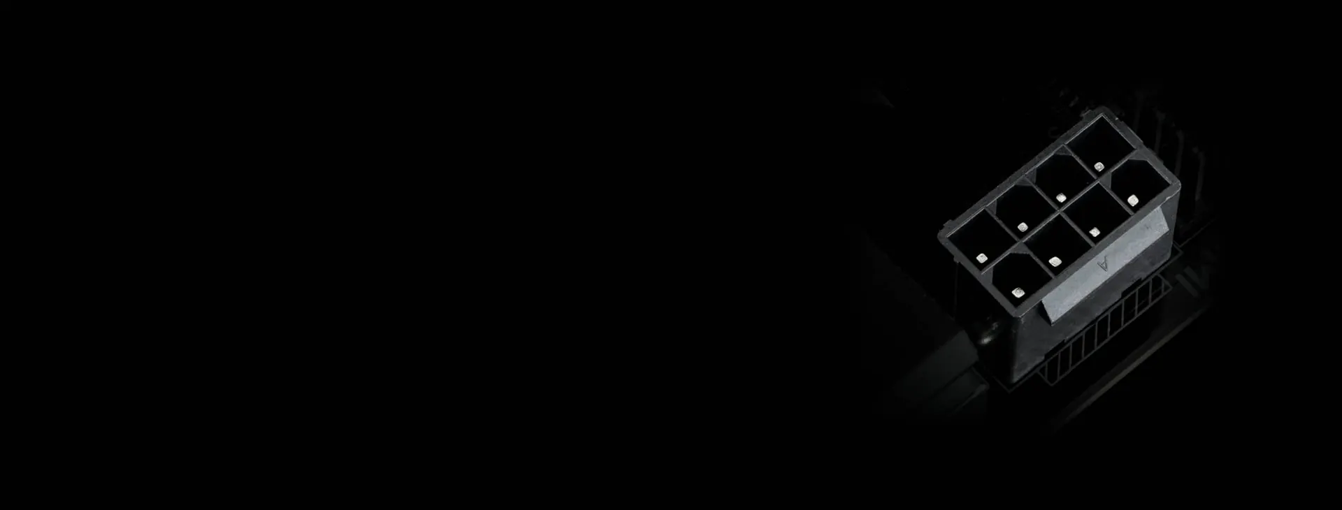 Conector de energía con pin sólido
