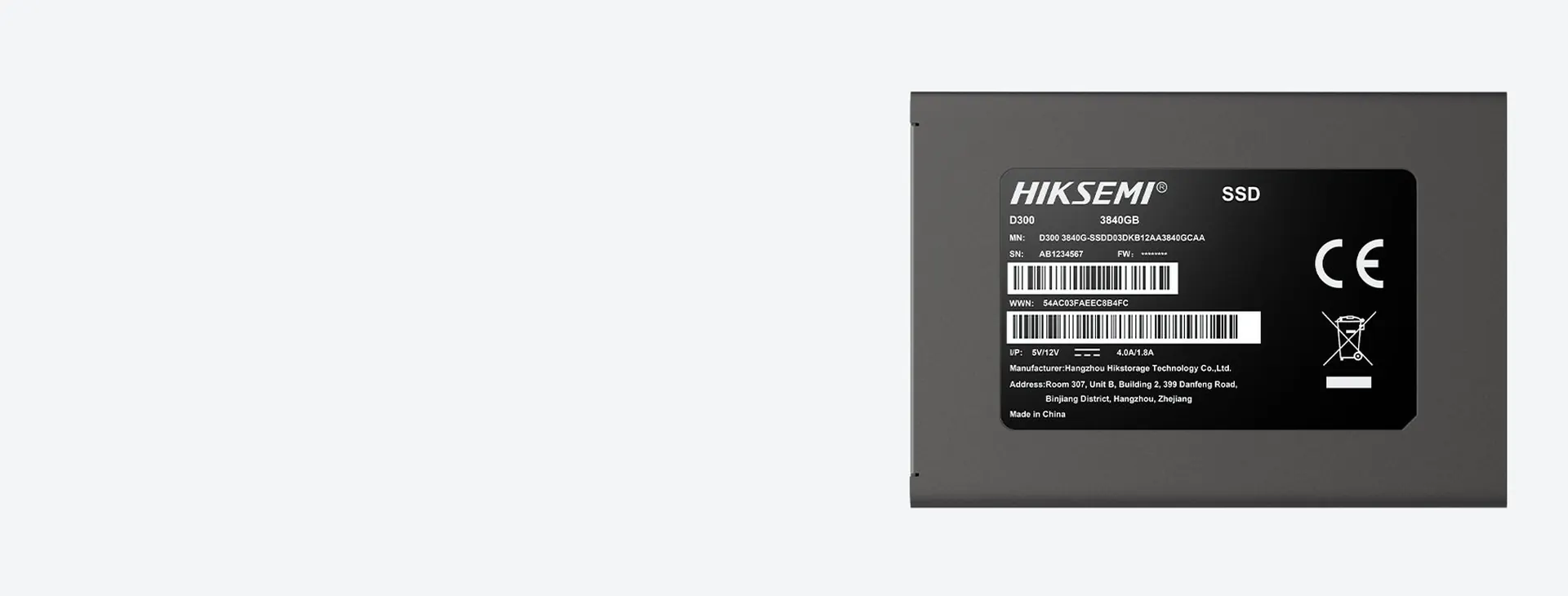 Almacenamiento de clase empresarial de 3840 GB
