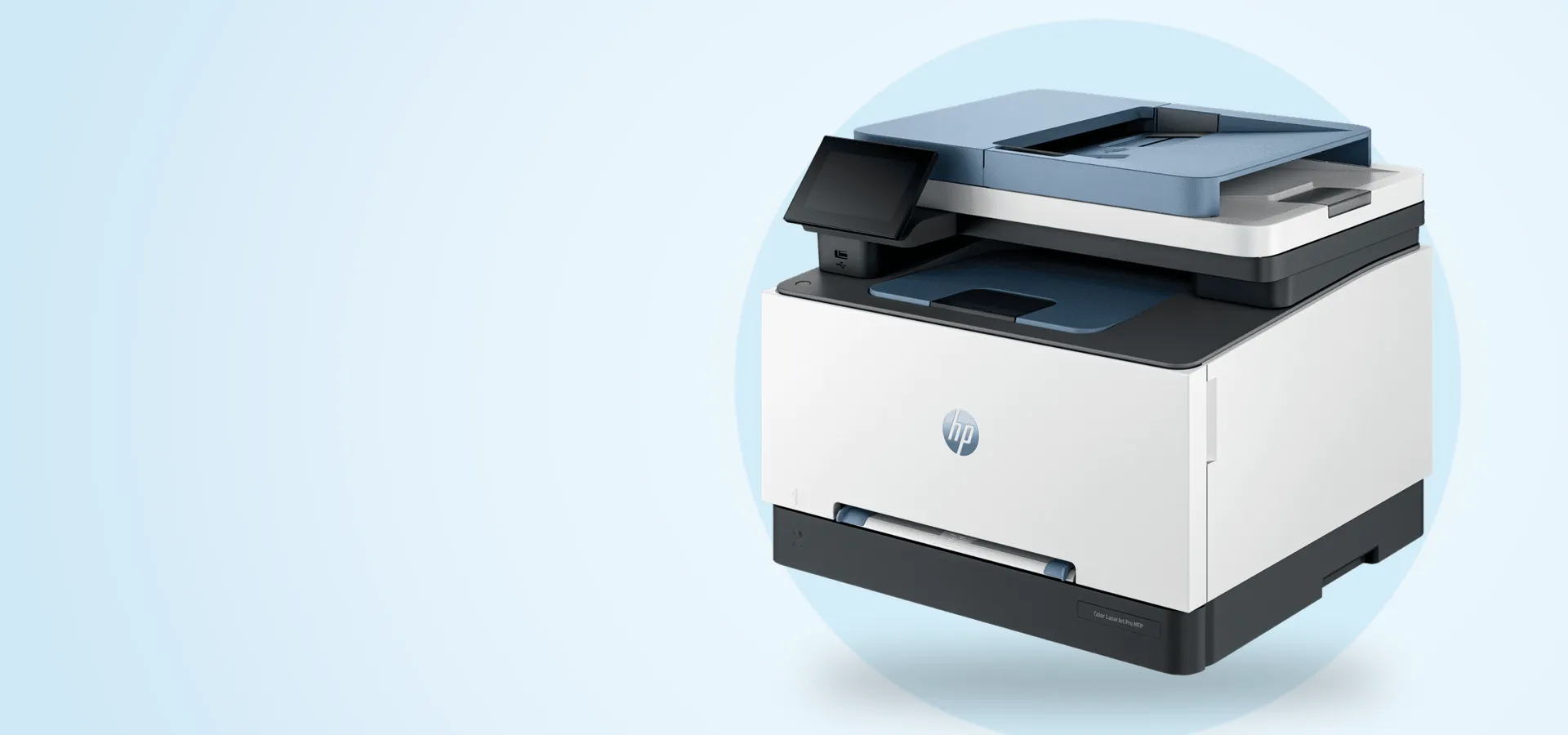 Impresora multifunción HP Color LaserJet Pro 3303fdw, vista en perspectiva