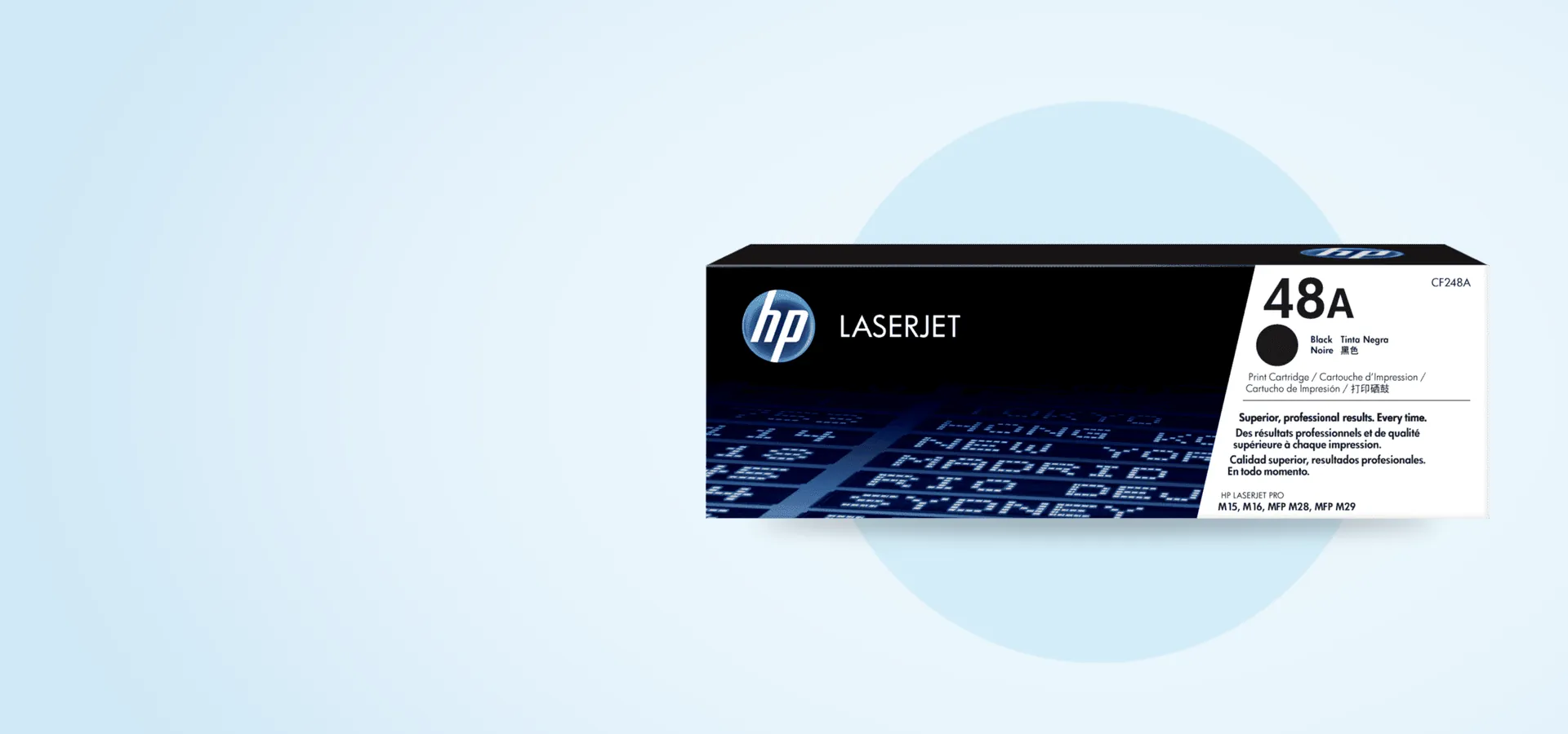 Caja del cartucho de tóner original HP 48A negro LaserJet