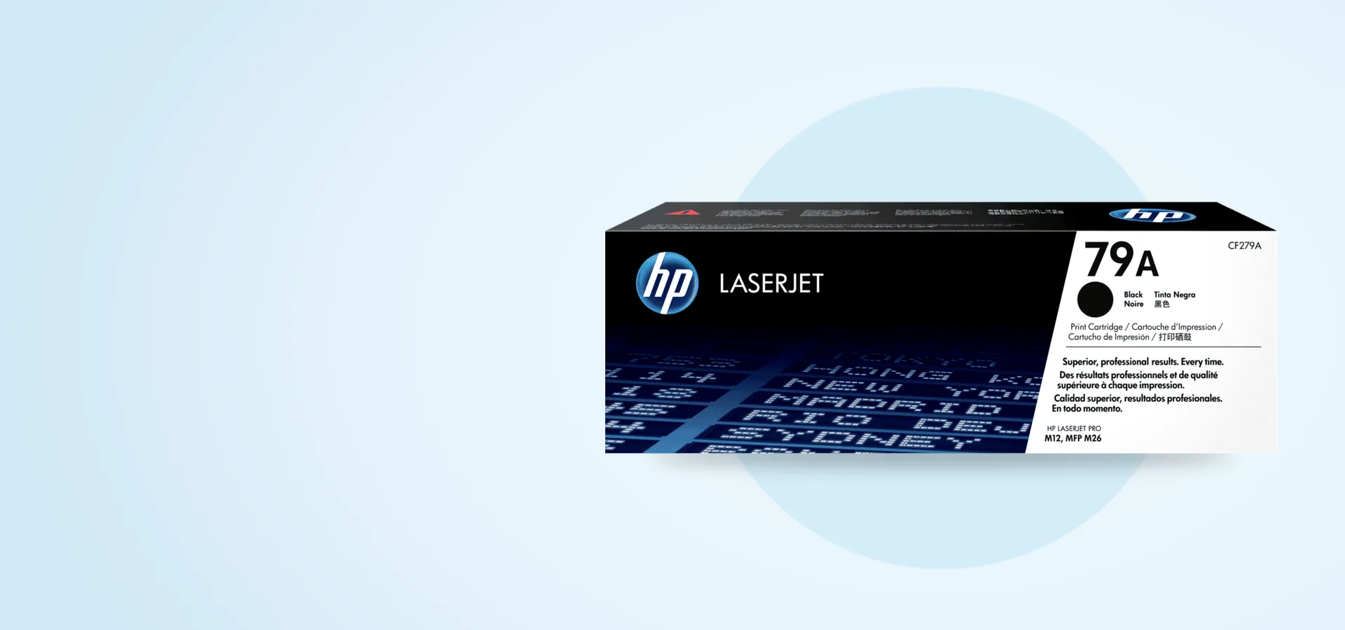 Caja del cartucho de tóner original HP 79A negro LaserJet