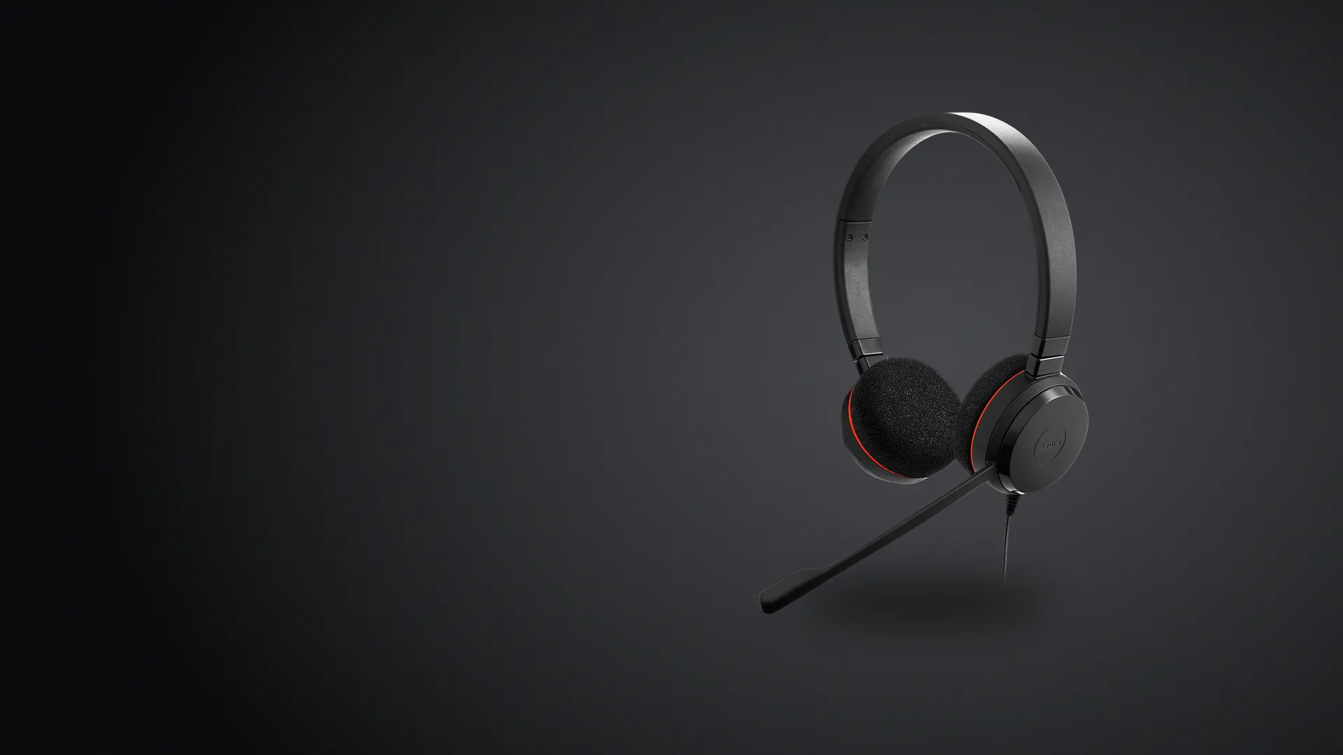 Auriculares Jabra Evolve 20 estéreo con almohadillas de espuma y micrófono boom