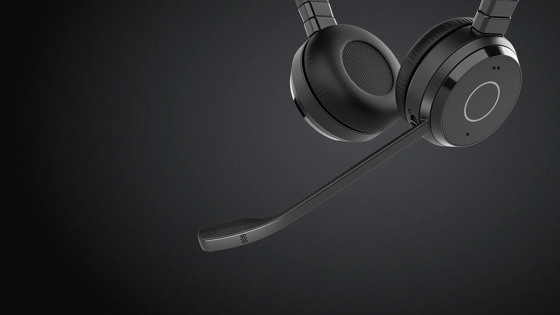 Copa y micrófono boom del Jabra Evolve 65 TE