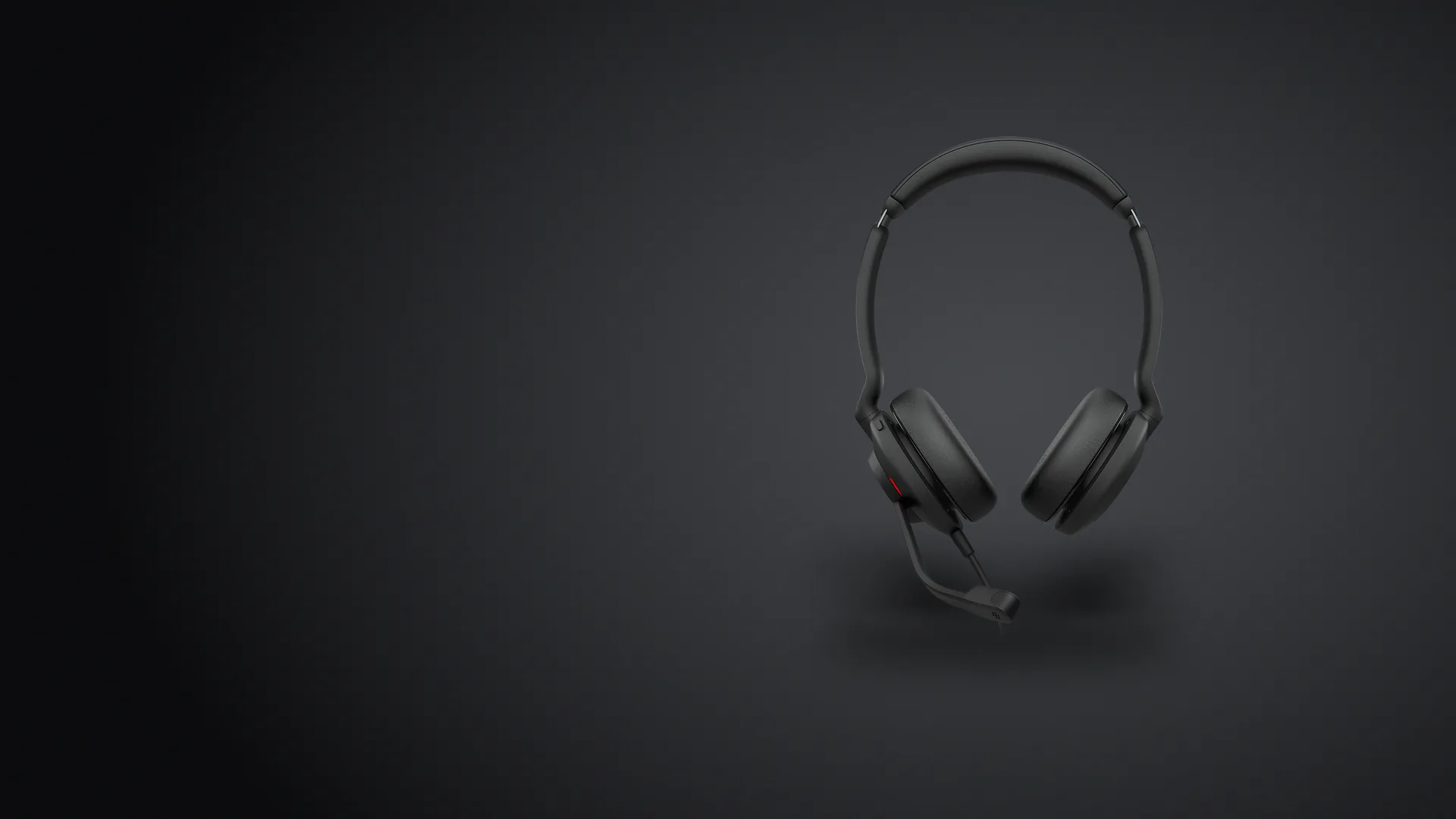 Auriculares Jabra Evolve2 30 SE estéreo negros con la luz de ocupado encendida