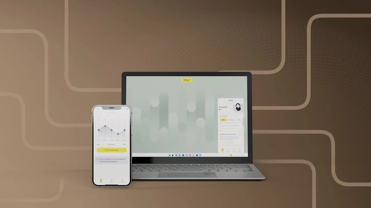 App Jabra Plus en el celular y en la notebook