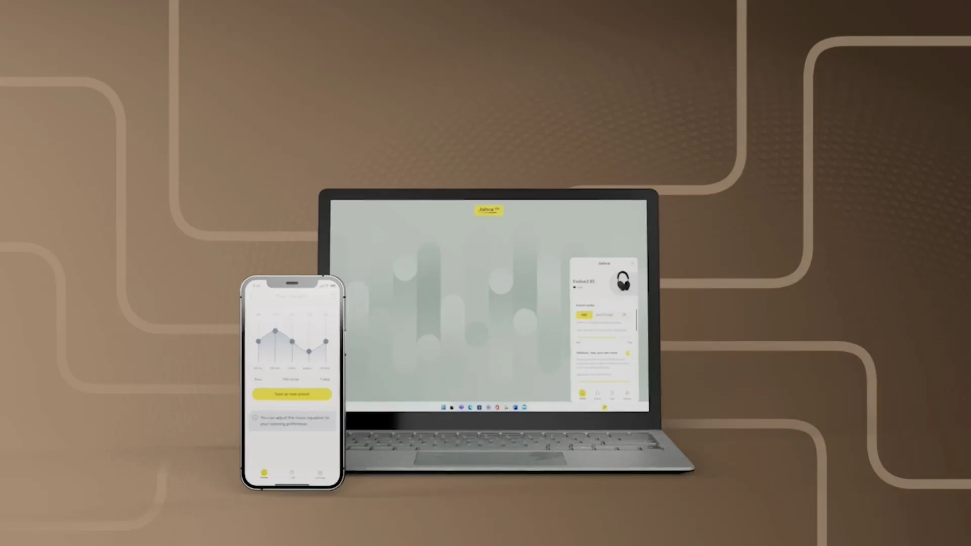 App Jabra Plus en el celular y en la notebook