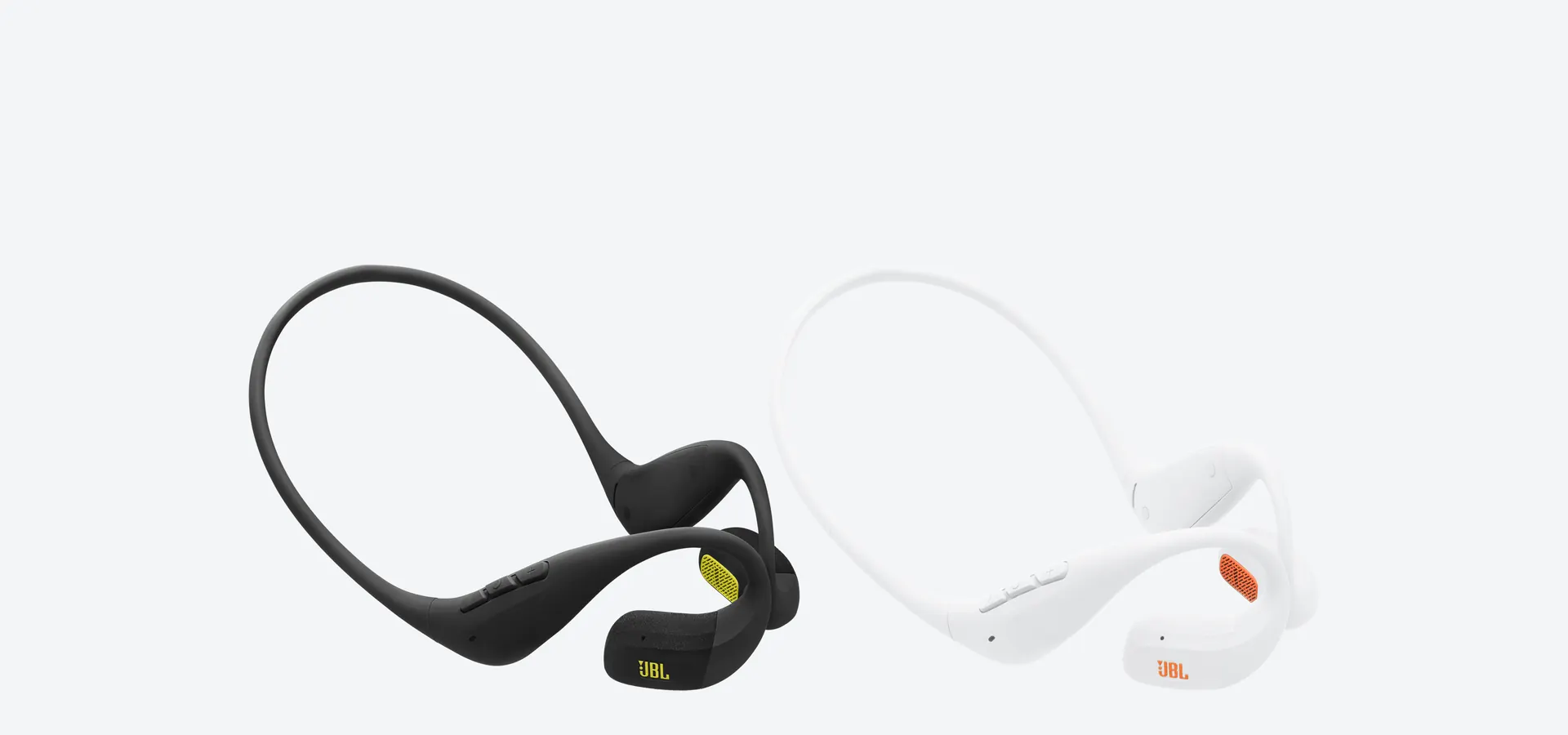 Auriculares deportivos JBL Endurance Pace en negro con detalles lima y en blanco