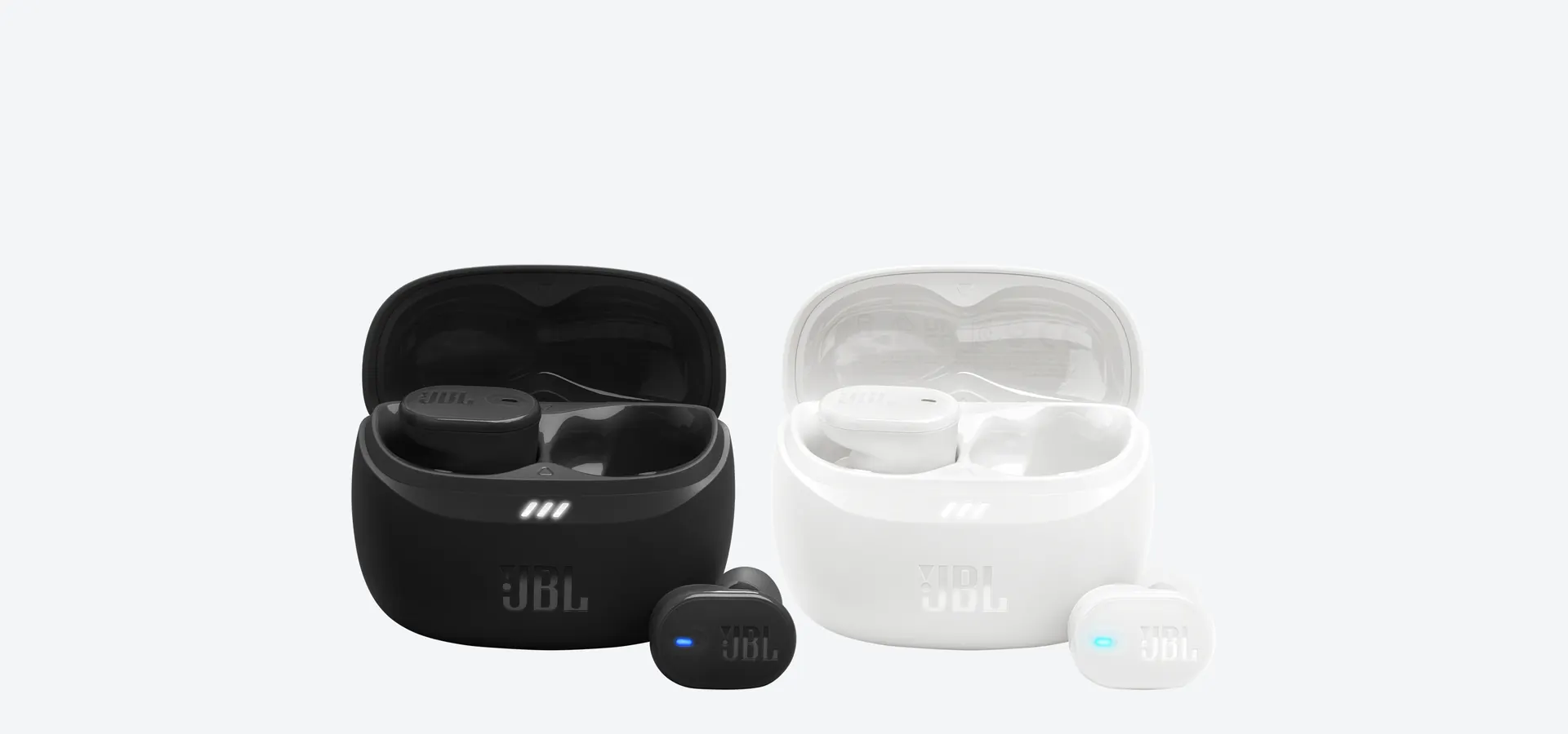 Auriculares True Wireless JBL Tune Buds 2 con su estuche de carga