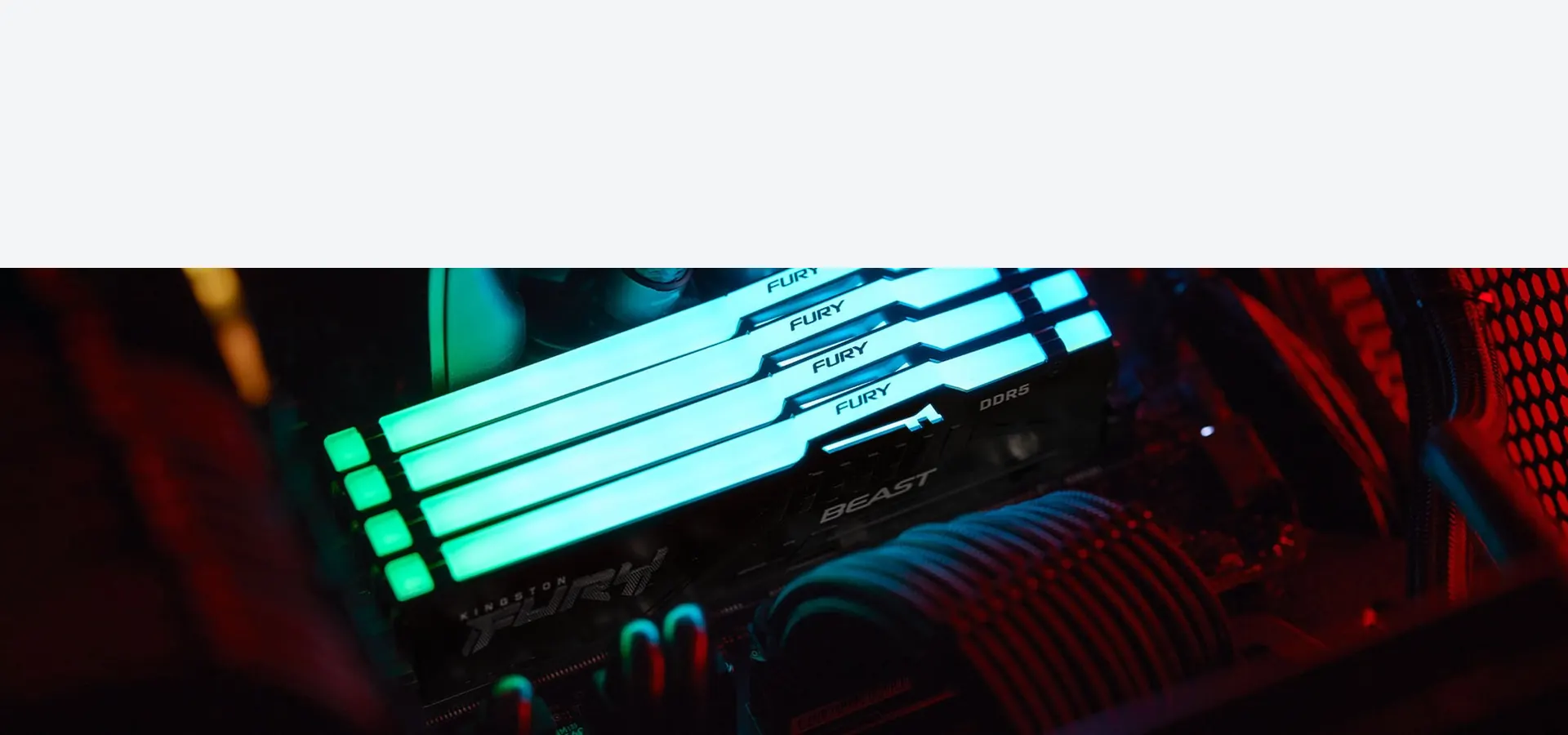 Memoria RAM Kingston FURY Beast DDR5 RGB negra de 8 GB