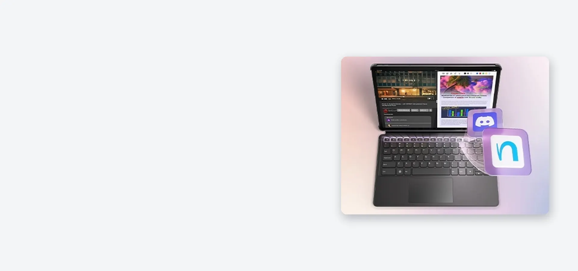 Teclado 2 en 1 incluido