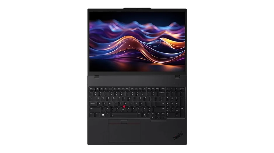 ThinkPad P16s Gen 4 abierta vista desde arriba