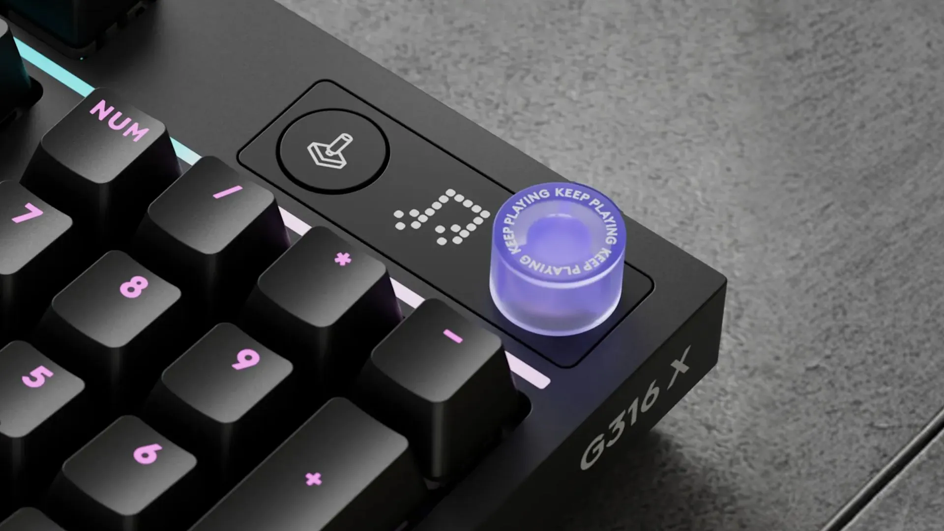 Dial y pantalla LED del Logitech G316 X 98 negro