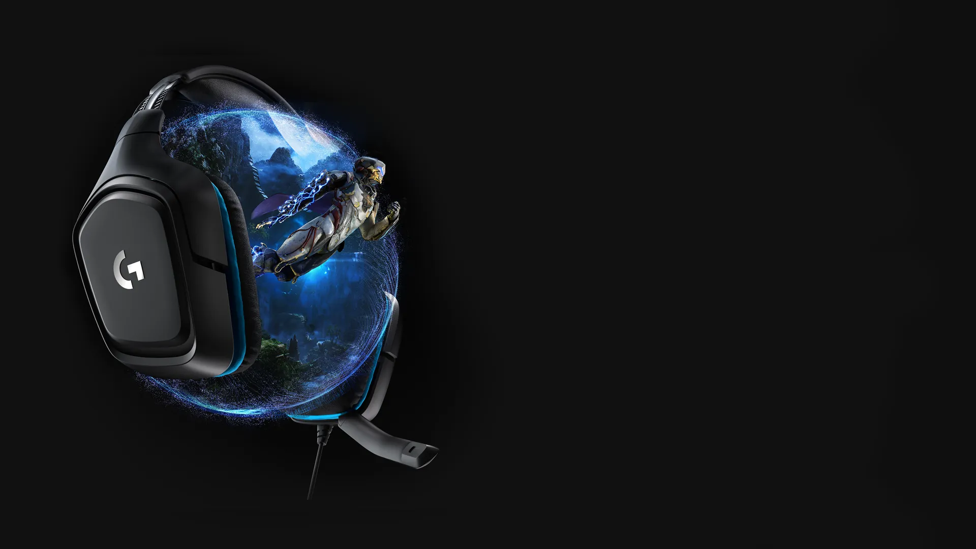Auricular G432 con una escena de juego envolvente