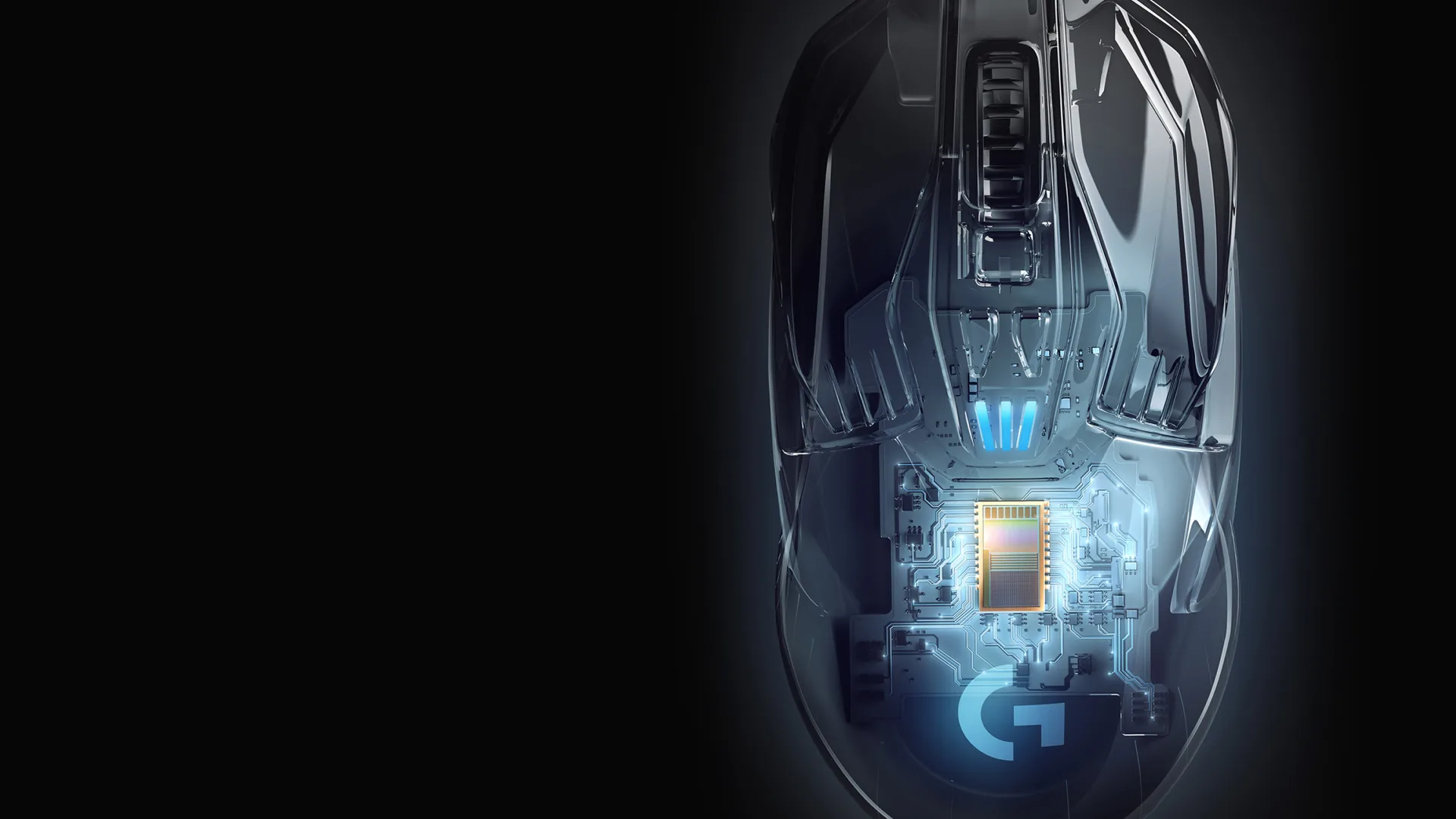 Interior del G903 con el sensor HERO 25K