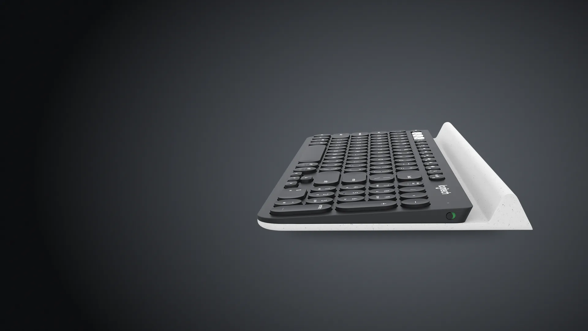 Teclado inalámbrico Logitech K780 Multi-Device con su soporte integrado
