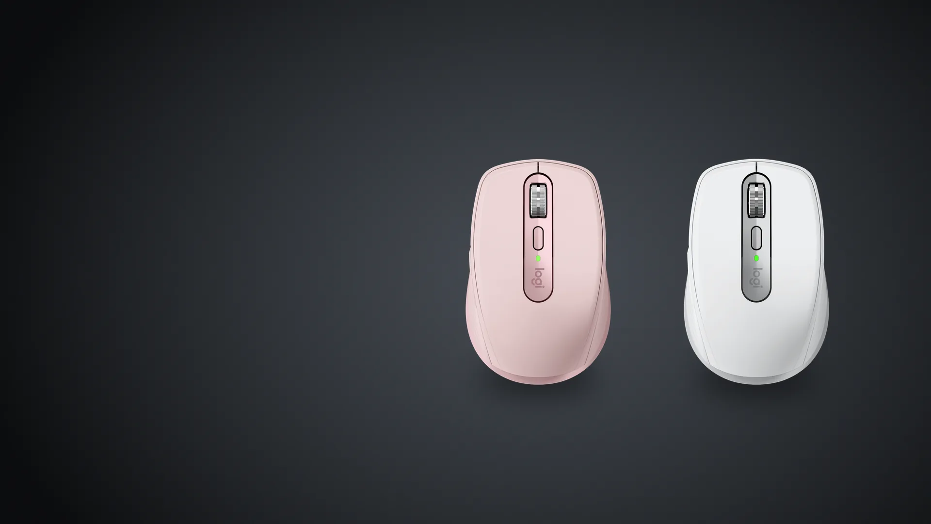 MX Anywhere 3S rosa y gris pálido vistos desde arriba