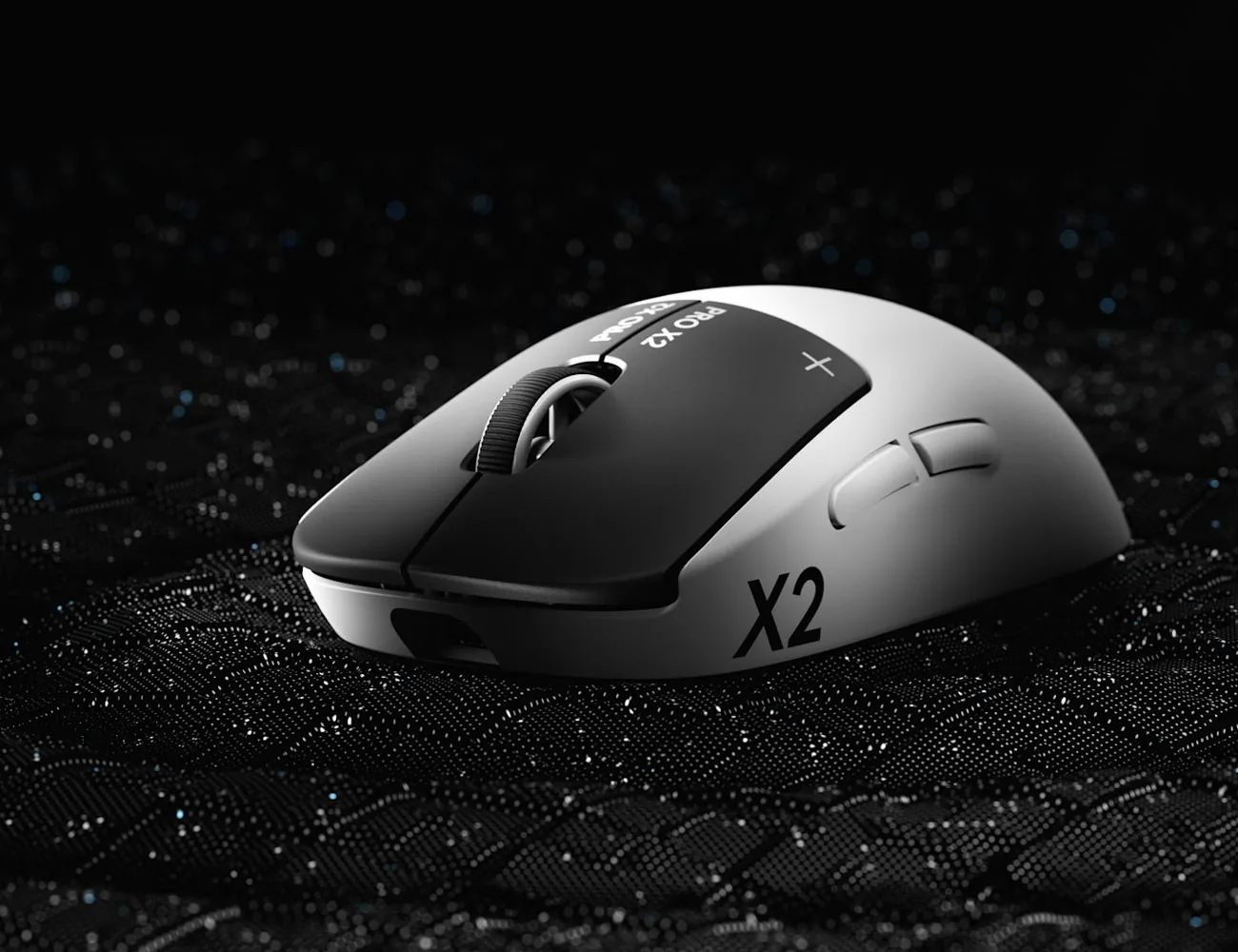 Mouse PRO X2 SUPERSTRIKE sobre una superficie texturada