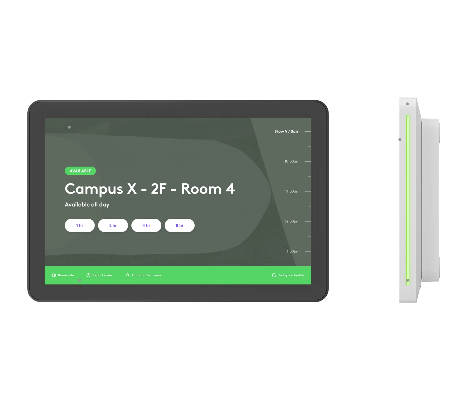 Pantalla del Tap Scheduler con la disponibilidad de la sala